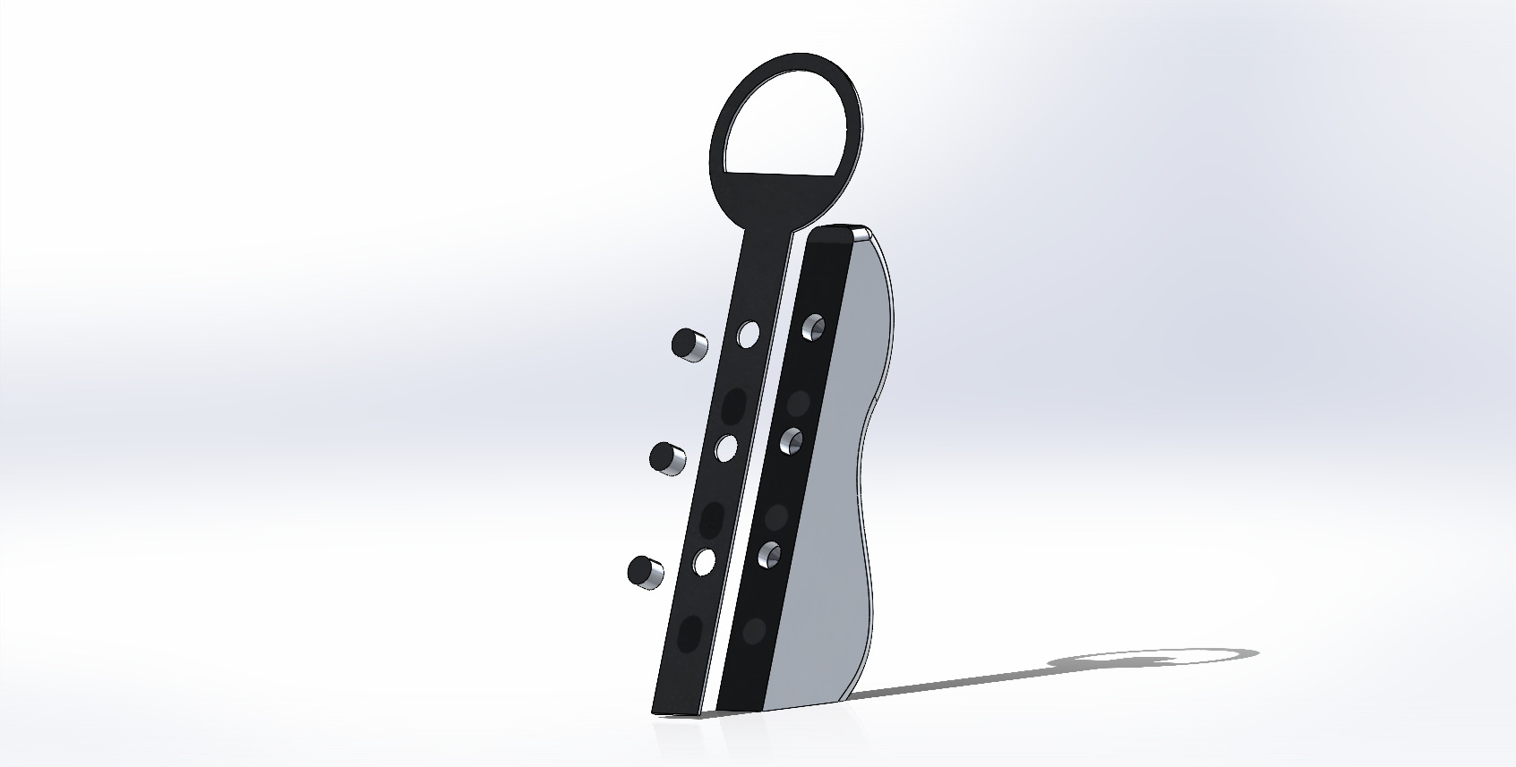 Bottle opener design, exploded view