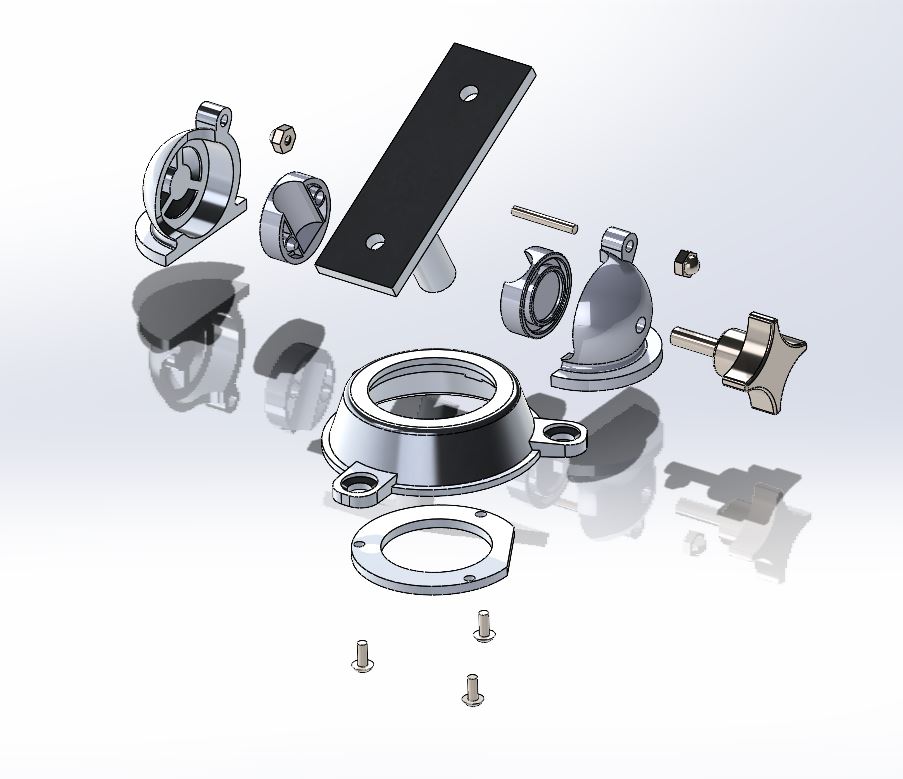 Heavy duty vise design, exploded view